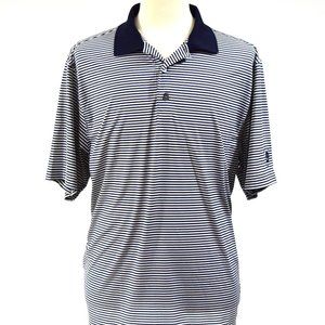 FootJoy FJ Navy & White Striped Golf Polo Sz XL